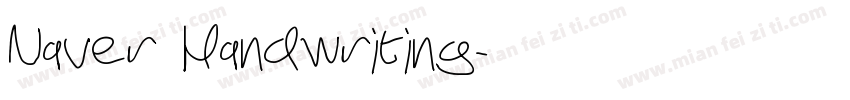 Naver Handwriting字体转换